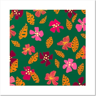 colorful floral pattern Posters and Art